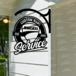 Ducati Metal Sign Bespoke Logo Metal Hanging Sign Car Garage Decor 1