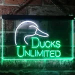 Ducks Unlimited Neon Sign Duck Head Outline 1