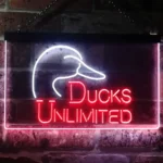 Ducks Unlimited Neon Sign Duck Head Outline 1