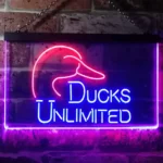 Ducks Unlimited Neon Sign Duck Head Outline 1