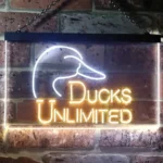 Ducks Unlimited Neon Sign Duck Head Outline 1