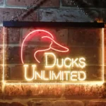 Ducks Unlimited Neon Sign Duck Head Outline 1