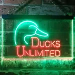 Ducks Unlimited Neon Sign Duck Head Outline 1