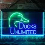 Ducks Unlimited Neon Sign Duck Head Outline 1