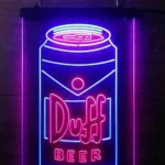Duff Neon Sign Flask Vertical Home Bar 1