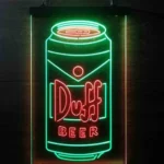 Duff Neon Sign Flask Vertical Home Bar 1