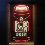 Duff Neon Sign Flask Vertical Home Bar 1