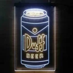 Duff Neon Sign Flask Vertical Home Bar 1