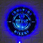 Edmonton Oilers Metal Sign Oilers Crest Logo 1