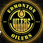 Edmonton Oilers Metal Sign Oilers Crest Logo 1