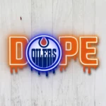 Edmonton Oilers Neon Sign Dripping Dope 1