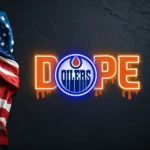 Edmonton Oilers Neon Sign Dripping Dope 1