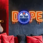 Edmonton Oilers Neon Sign Dripping Dope 1