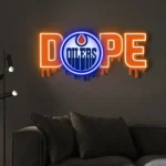 Edmonton Oilers Neon Sign Dripping Dope 1