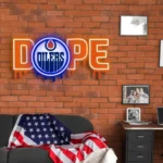 Edmonton Oilers Neon Sign Dripping Dope 1