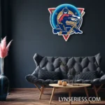 Edmonton Oilers Neon Sign Hockey Stick Star 1