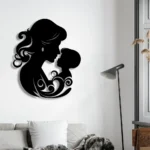 Family Love Metal Sign Baby With Mom Silhouette 1
