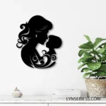 Family Love Metal Sign Baby With Mom Silhouette 1