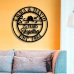 Family Love Metal Sign Personalized 25th Anniversary 1