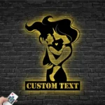 Family Love Metal Sign Personalized Baby With Mom Silhouette 1