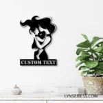 Family Love Metal Sign Personalized Baby With Mom Silhouette 1