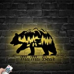 Family Love Metal Sign Personalized Bear 1