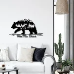 Family Love Metal Sign Personalized Bear 1