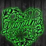 Family Love Metal Sign Personalized Boho Flowers Grandma 1