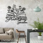Family Love Metal Sign Personalized Book Butterfly Flower 1