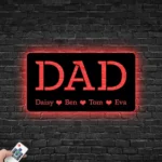 Family Love Metal Sign Personalized Dad Kids 1