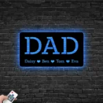 Family Love Metal Sign Personalized Dad Kids 1