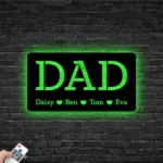 Family Love Metal Sign Personalized Dad Kids 1
