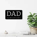 Family Love Metal Sign Personalized Dad Kids 1