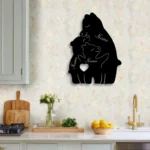 Family Love Metal Sign Personalized Family Of 3 Bears Name 1