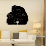 Family Love Metal Sign Personalized Family Of 5 Bears Name 1
