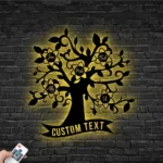 Family Love Metal Sign Personalized Family Sacred Tree Name Sign Home Decor 1