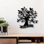 Family Love Metal Sign Personalized Family Sacred Tree Name Sign Home Decor 1