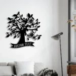 Family Love Metal Sign Personalized Family Sacred Tree Name Sign Home Decor 1
