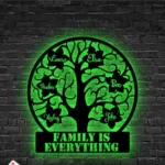 Family Love Metal Sign Personalized Family Tree 1