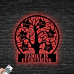 Family Love Metal Sign Personalized Family Tree 1
