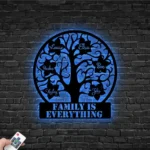 Family Love Metal Sign Personalized Family Tree 1