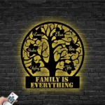 Family Love Metal Sign Personalized Family Tree 1