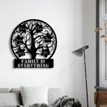 Family Love Metal Sign Personalized Family Tree 1