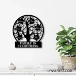 Family Love Metal Sign Personalized Family Tree 1