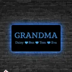 Family Love Metal Sign Personalized Grandma Kids 1
