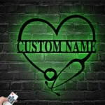 Family Love Metal Sign Personalized Heart Stethoscope Nursing 1