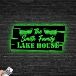 Family Love Metal Sign Personalized Lake House 1
