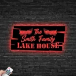 Family Love Metal Sign Personalized Lake House 1