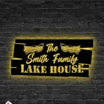 Family Love Metal Sign Personalized Lake House 1