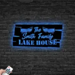 Family Love Metal Sign Personalized Lake House 1